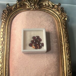Garnet loose faceted semiprecious gemstone